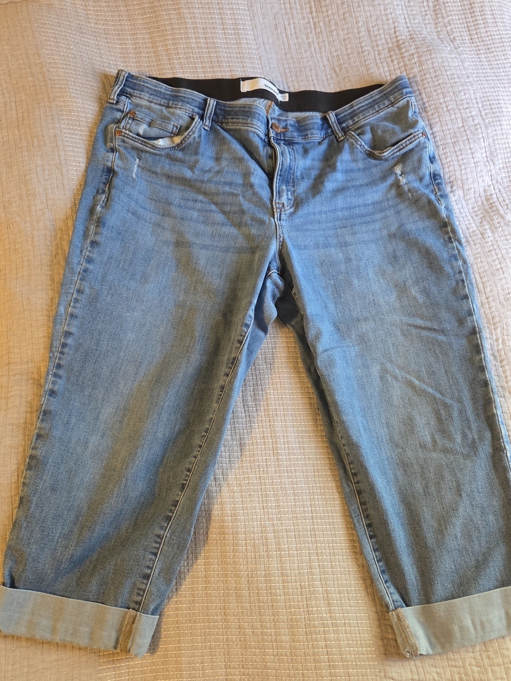 Sonoma Light Blue Boyfriend Jeans with Rolled Cuff